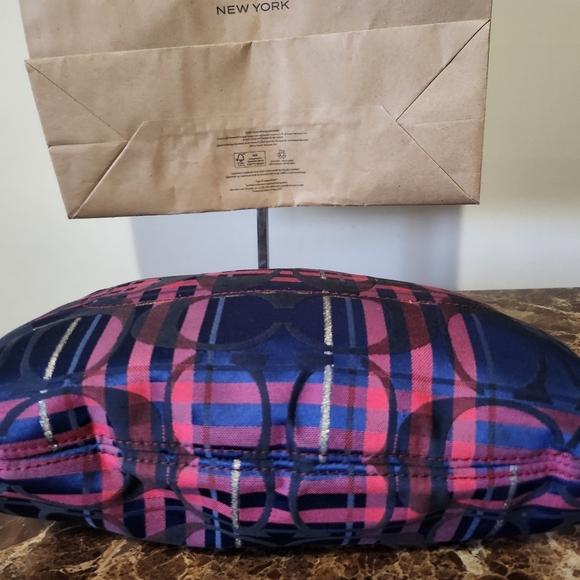 Coach Poppy Blue and Pink 2way Bag EUC - Picture 14 of 16